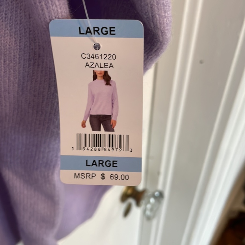 NWT Vince Camuto sweater in azalea. SZ large. - Picture 3 of 5